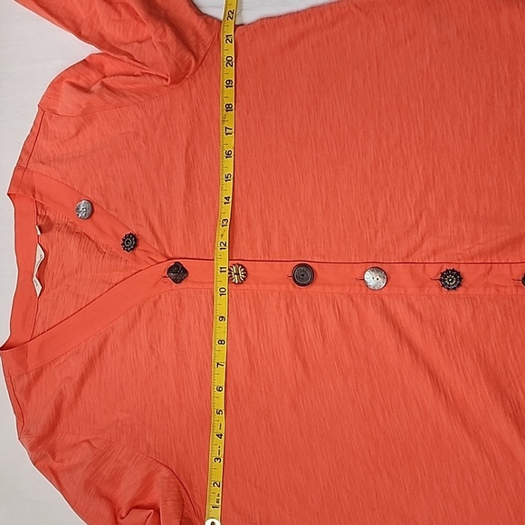 Soft Surroundings Size L Daniella Eclectic Button Front Tunic Top Cotton Boho - Picture 8 of 10